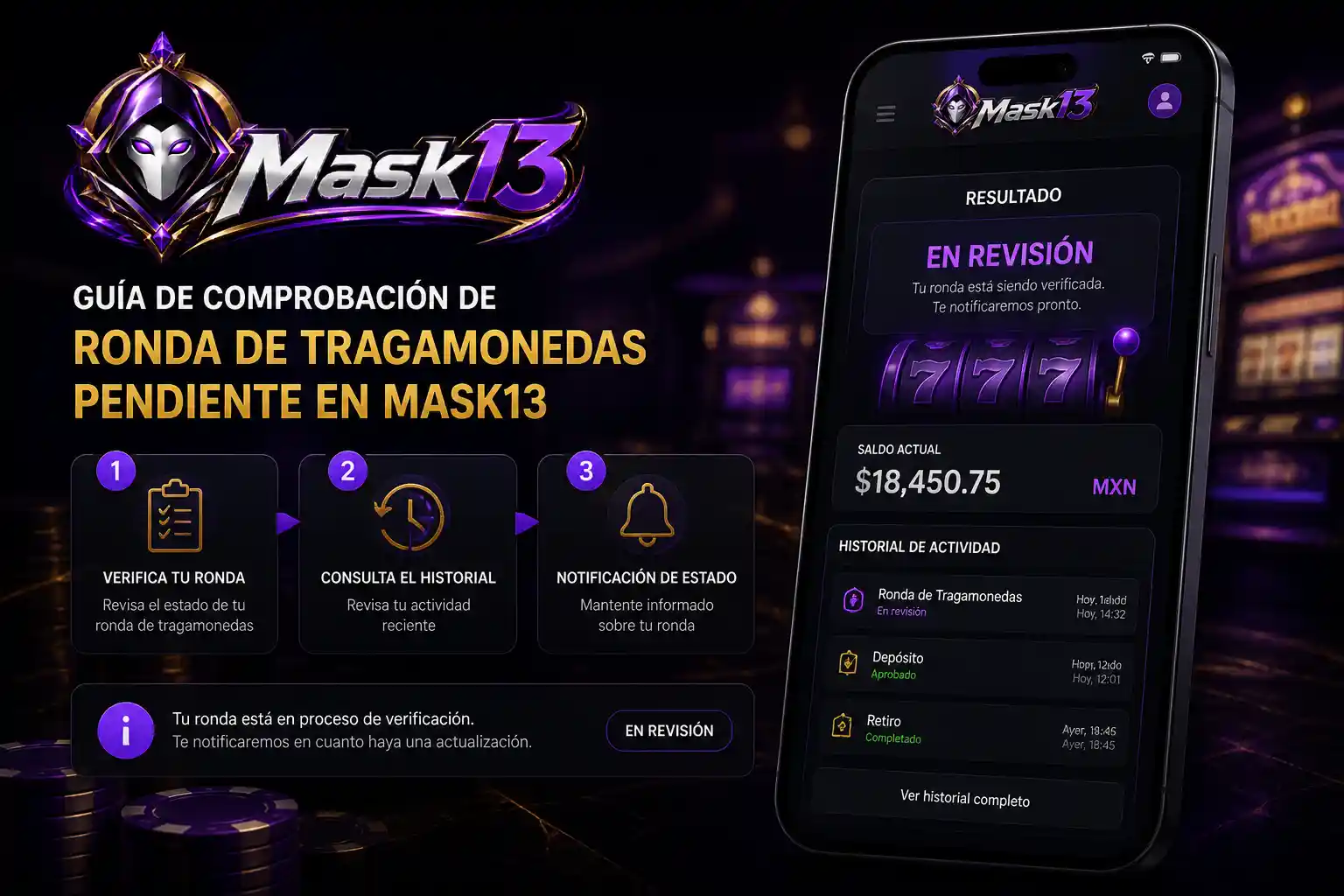 Comprobación del resultado y estado de una ronda de tragamonedas